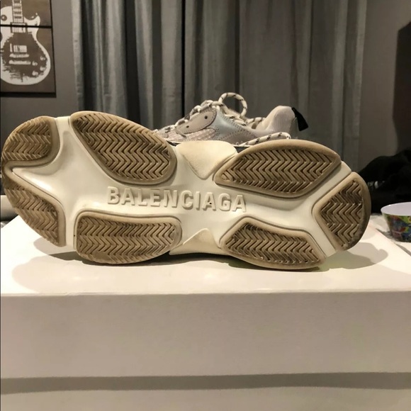 Balenciaga Mens Triple S Trainers Gray US 12 w BOX - Picture 3 of 6
